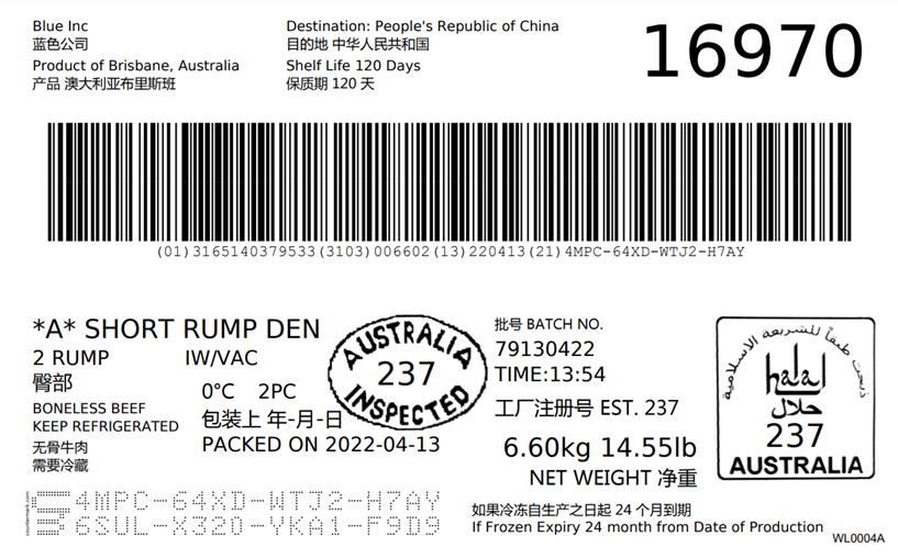 Countermark on Packing Label